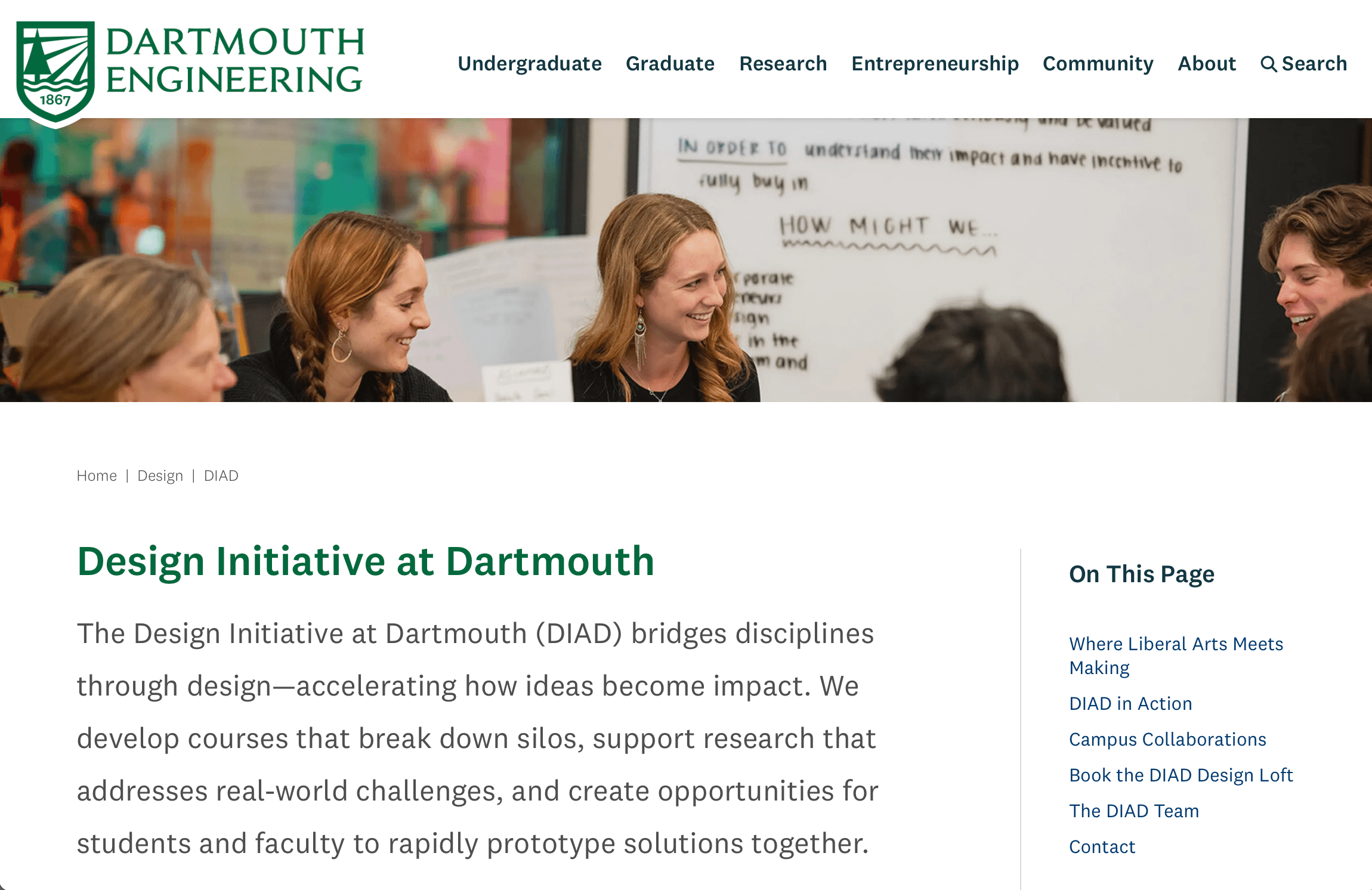 Design Initiative at Dartmouth — Thayer School of Engineering