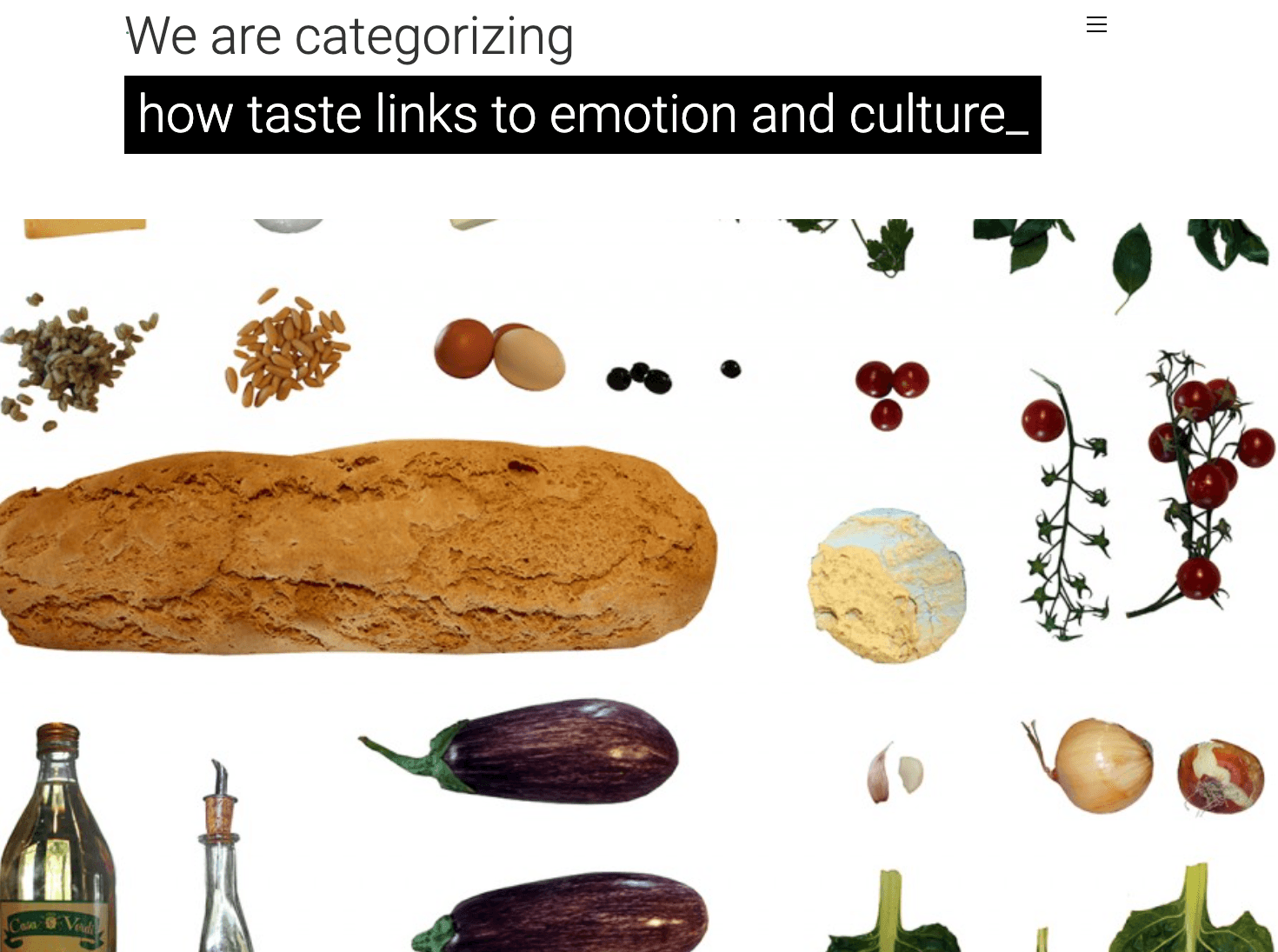 Flavor Genome Project — categorizing how taste links to emotion and culture