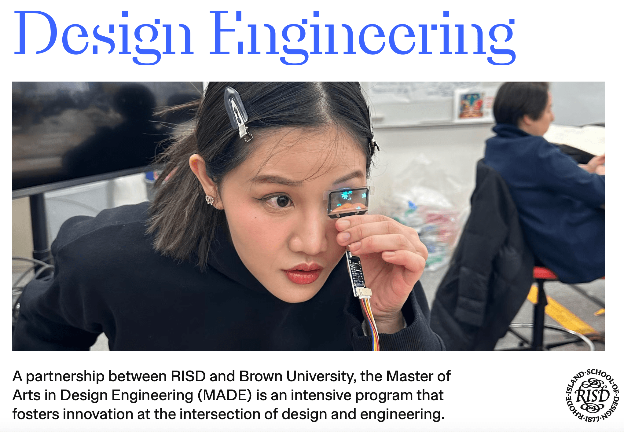 RISD/Brown joint MA in Design Engineering program