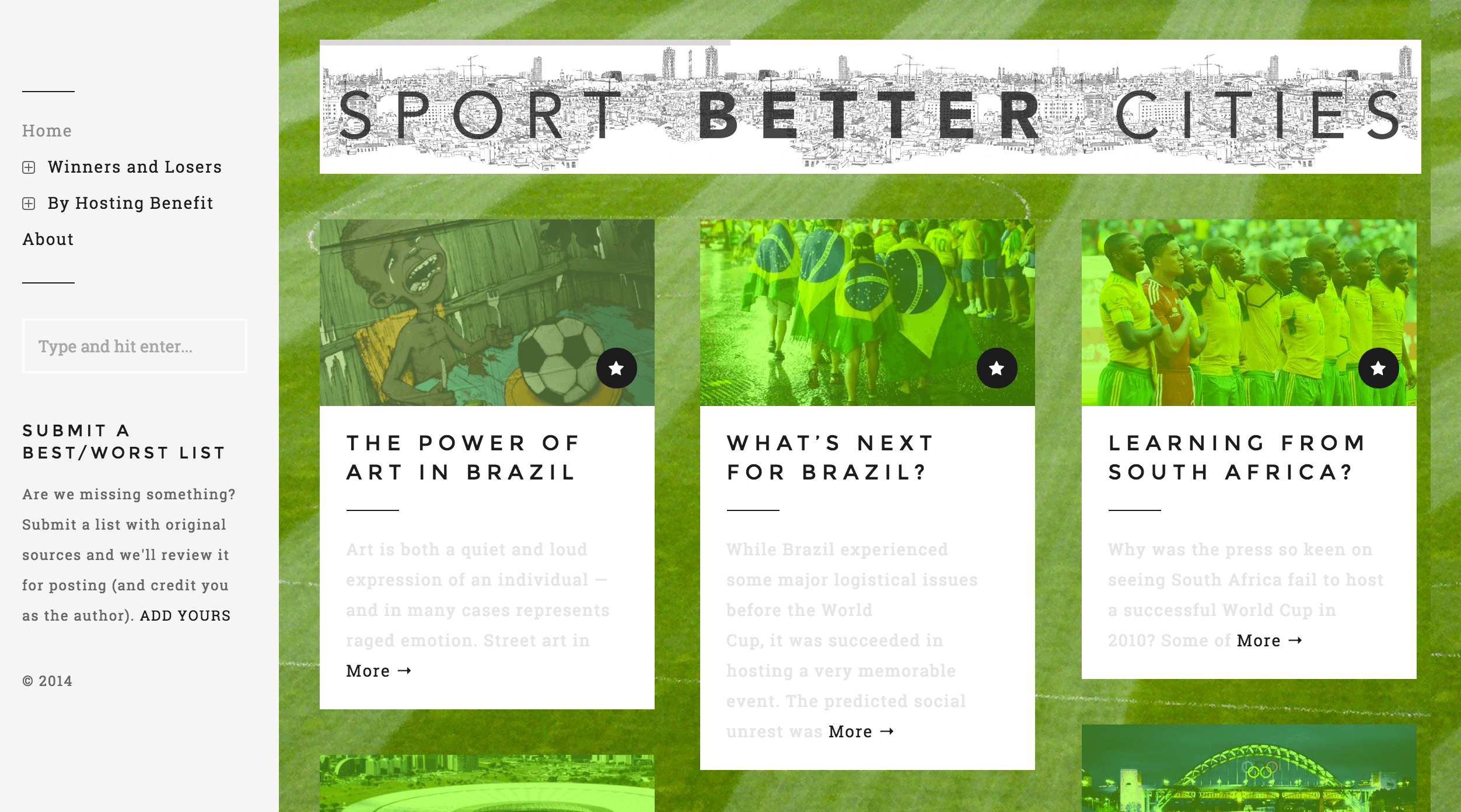 Sport Better Cities — research on the urban impact of hosting major sporting events